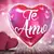 GLOBO CORAZON TE AMO X 2 UN.(23 CM)
