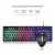 Kit Teclado Mouse Semi Mecânico RGB LED Gamer Com Fio
