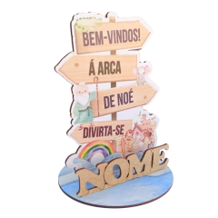 Imagem do 12 Peças Centros Mesa Placa Arca de Noé Personalizado Lembranças Festa