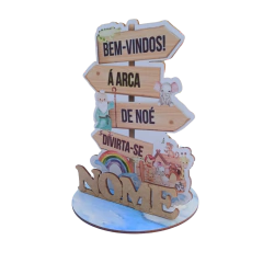 12 Peças Centros Mesa Placa Arca de Noé Personalizado Lembranças Festa