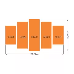 Kit 5 Quadros Decorativos Sala Quarto Jesus - LOPES MDF