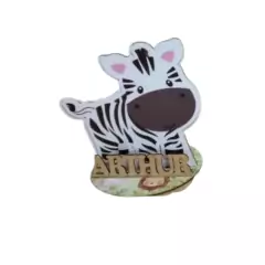12 Peças Centros Mesa Zebra Safari Personalizado Lembranças Festa