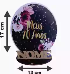 12 Centros Mesa 70 anos Personalizado Lembranças Festa na internet