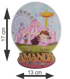 Imagem do 12 Peças Centros Mesa Circo aquarela Rosa Personalizado Lembranças Festa