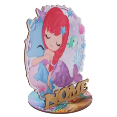 12 Peças Centros Mesa Sereia Personalizado Lembranças Festa - comprar online