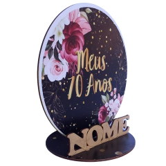 12 Centros Mesa 70 anos Personalizado Lembranças Festa - loja online