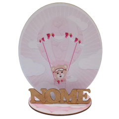 12 Centro de Mesa Ursinho Baloeiro Rosa Azul Personalizado Lembranças Festa na internet