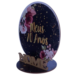 Imagem do 12 Centros Mesa 70 anos Personalizado Lembranças Festa
