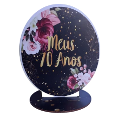 12 Centros Mesa 70 anos Personalizado Lembranças Festa - comprar online
