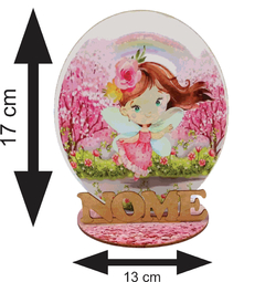 Imagem do 12 Display Centros de Mesa Fadinha aquarela rosa Personalizado Lembranças Festa