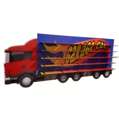 Expositor Suporte Carreta Adesivada 25 Carrinhos Garage Estante - loja online