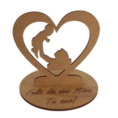 40 Centro De Mesa Mãe E Filho Mdf Lembrança Coração Eterno