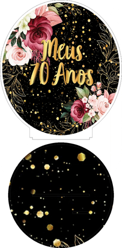 12 Centros Mesa 70 anos Personalizado Lembranças Festa