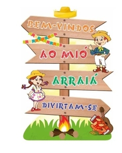 Imagem do 12 Centro de Mesa Placa Festa junina Menina Personalizado Lembranças Festa