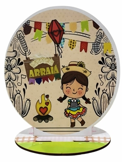 12 Centro de Mesa Festa junina Menina Personalizado Lembranças Festa - comprar online