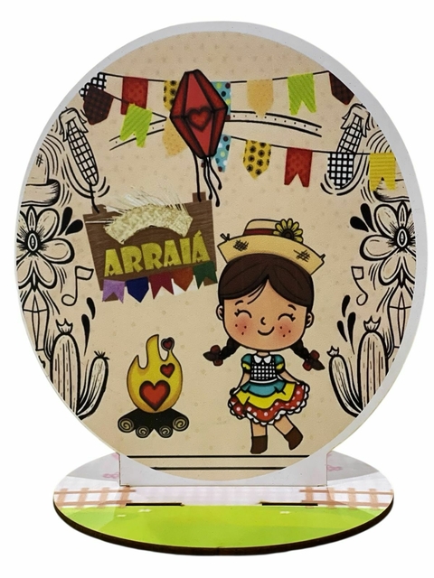 12 Centro de Mesa Festa junina Menina Personalizado Lembranças Festa - comprar online