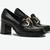 Mocassim Salto Vicenza Preto fivela Logo - comprar online