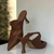 Mule salto Mary carvalho Tramado marrom na internet