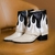 Bota Cano Curto Foguinho Mary Carvalho Off White na internet