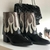 Bota Cano Curto Foguinho Mary Carvalho Preto - comprar online