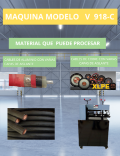 MAQUINA PELADORA DE CABLE ELECTRICA PARA CABLES CON AISLANTES GRUESOS V 918-C