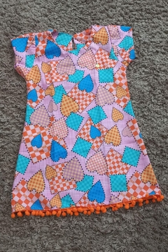 Vestido Infantil Junino Estampas. - loja online