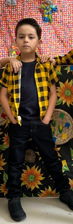 Camisa Quadriculada Menino- Aventura Kids - comprar online