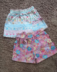 Short Curto Infantil Menina Estampas.