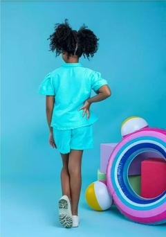 Conjunto Infantil Feminino Alfaiataria Aldodão-Boladinhos. - comprar online