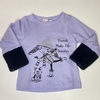 Blusa Lilás Infantil - Manga Longa Pelúcia.