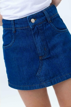 Short Saia Infantil Jeans-L2M. na internet