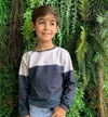 Blusa Moletom listrado- Infantil Masculino