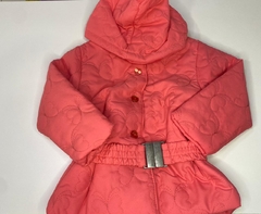 Parka Rosa Bordada Capuz- Rovitex