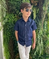 Camisa Jeans Botão- Aventura Kids.