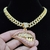 Colar de pingente de forma de lábio de mordida de hip hop com 13mm de corrente - Livreur_Drop