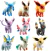 Takara tomy pokemon pelúcia eevee sylveon flareon jolteon umbreon vaporeon brin - loja online