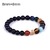 Universo Sistema Solar Pulseira Mulheres Pedra Natural Oito Planetas Pulseira Ho - Livreur_Drop