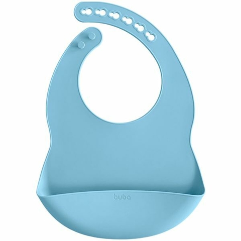 Babador Pega Migalhas em Silicone Azul - Buba
