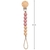 Prendedor de Chupeta Silicone e Bambu Rosa - Buba - Segattini Baby