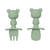 Kit Talheres Silicone Ursinho Verde - Buba