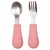 Kit Talheres Cabo em Silicone Rosa Dino - Buba