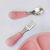 Kit Talheres Cabo em Silicone Rosa Dino - Buba - comprar online