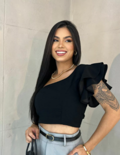 Cropped Mula Manca - PRETO