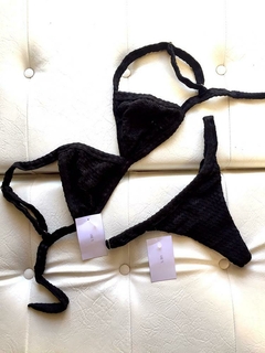 Biquini fita texturizado - preto - USE TL