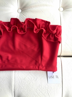 Cropped tomara que caia - VERMELHO na internet