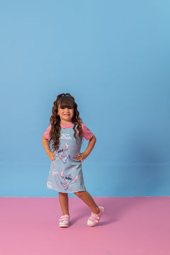 Salopete Stitch Rosa - comprar online