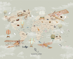 MI001 - Mural Infantil Mapa Mundi - comprar online