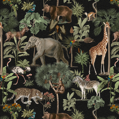 MN037 - Mural Naturaleza - Selva, animales salvajes - comprar online