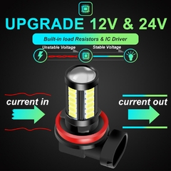 2 peças de lâmpadas de LED para automóvel H11 H8 9006 HB4 9005 HB3 PSX24W H16 PSX26W P13W 5730. na internet