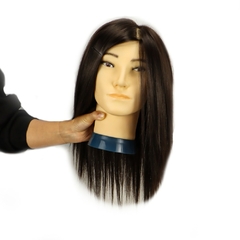 Masculino cabeça de manequim com cabelo 100% sintético para a prática cabelei - EconoShop